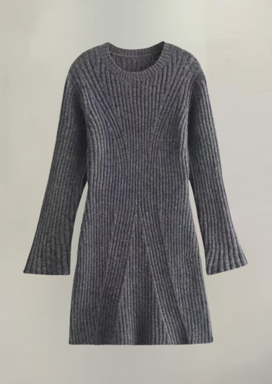 Variant image for Figure-Flattering Women's Mini Dress in Soft Rib Fabric – Versatile Summer Dress with Flared Skirt-7