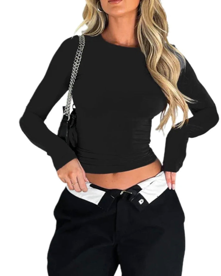 Variant image for Long-Sleeved Women's Top in Soft, Breathable Fabric – Versatile and Flattering Fit for Year-Round Wear-7
