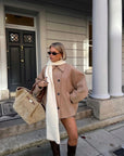 Oversized Wool Coat for Women – Elegant Long Wool Trench Coat, Soft and Comfortable Outerwear for Fall and Winter