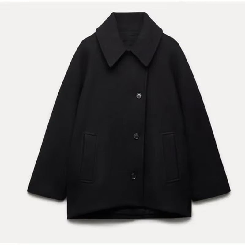 Variant image for Oversized Wool Coat for Women – Elegant Long Wool Trench Coat, Soft and Comfortable Outerwear for Fall and Winter-5