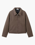 Men's Stylish Zip-Up Bomber Jacket in Durable Wool Blend – Relaxed Fit, Structured Collar, Multiple Colors Available