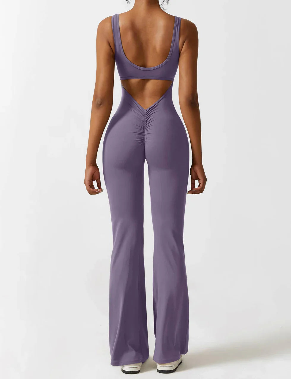 Variant image for Black Jumpsuit for Women – V-Back Scrunch Design with Removable Cups, Soft &amp; Breathable Fabric, High Waist Fit-29