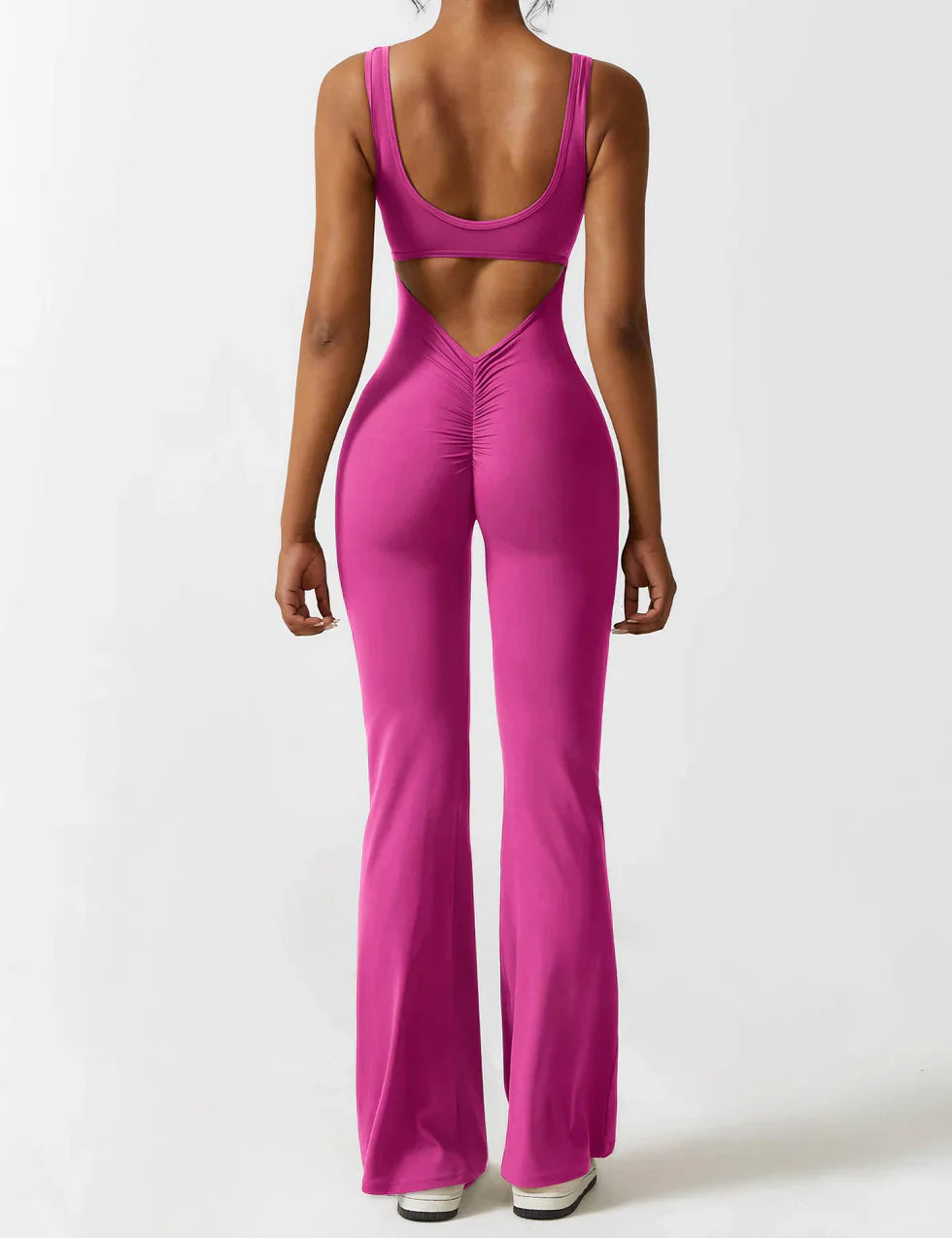 Variant image for Black Jumpsuit for Women – V-Back Scrunch Design with Removable Cups, Soft &amp; Breathable Fabric, High Waist Fit-25