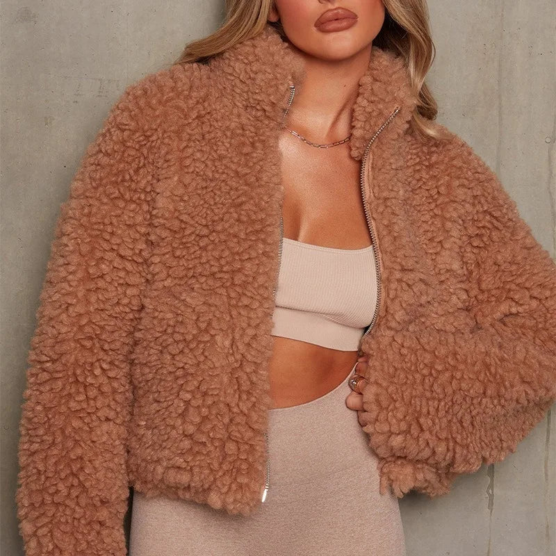 Variant image for Lightweight Sherpa Puffer Jacket for Women - Stylish and Comfortable Warmth, Flattering Fit, Perfect for Casual and Formal Wear-1