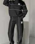 Variant image for Oversized Tracksuit Set with High-Neck Sweater and Elastic Waist Pants – Comfortable and Trendy Casual Wear-19