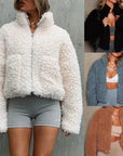Lightweight Sherpa Puffer Jacket for Women - Stylish and Comfortable Warmth, Flattering Fit, Perfect for Casual and Formal Wear