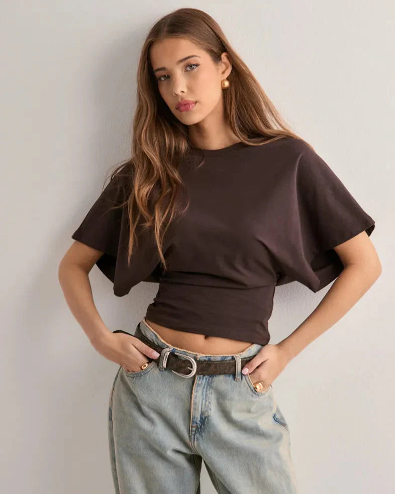 Variant image for Wide Sleeve Women's T-Shirt, Relaxed Fit, Soft Fabric, Timeless Style - Casual Womens Shirts in Various Colors-17