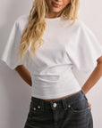 Wide Sleeve Women's T-Shirt, Relaxed Fit, Soft Fabric, Timeless Style - Casual Womens Shirts in Various Colors