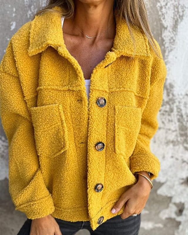 Variant image for Stylish Women's Teddy Jacket – Warm Fluffy Outerwear for Autumn and Winter, Available in Multiple Colors-9