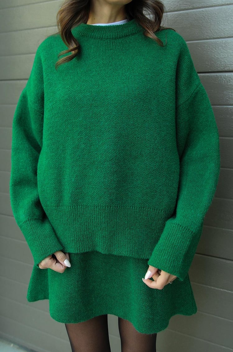 Variant image for Elegant Women's Loungewear Set – Soft Knitted Two-Piece Top and Skirt Combo for Stylish Comfort-29